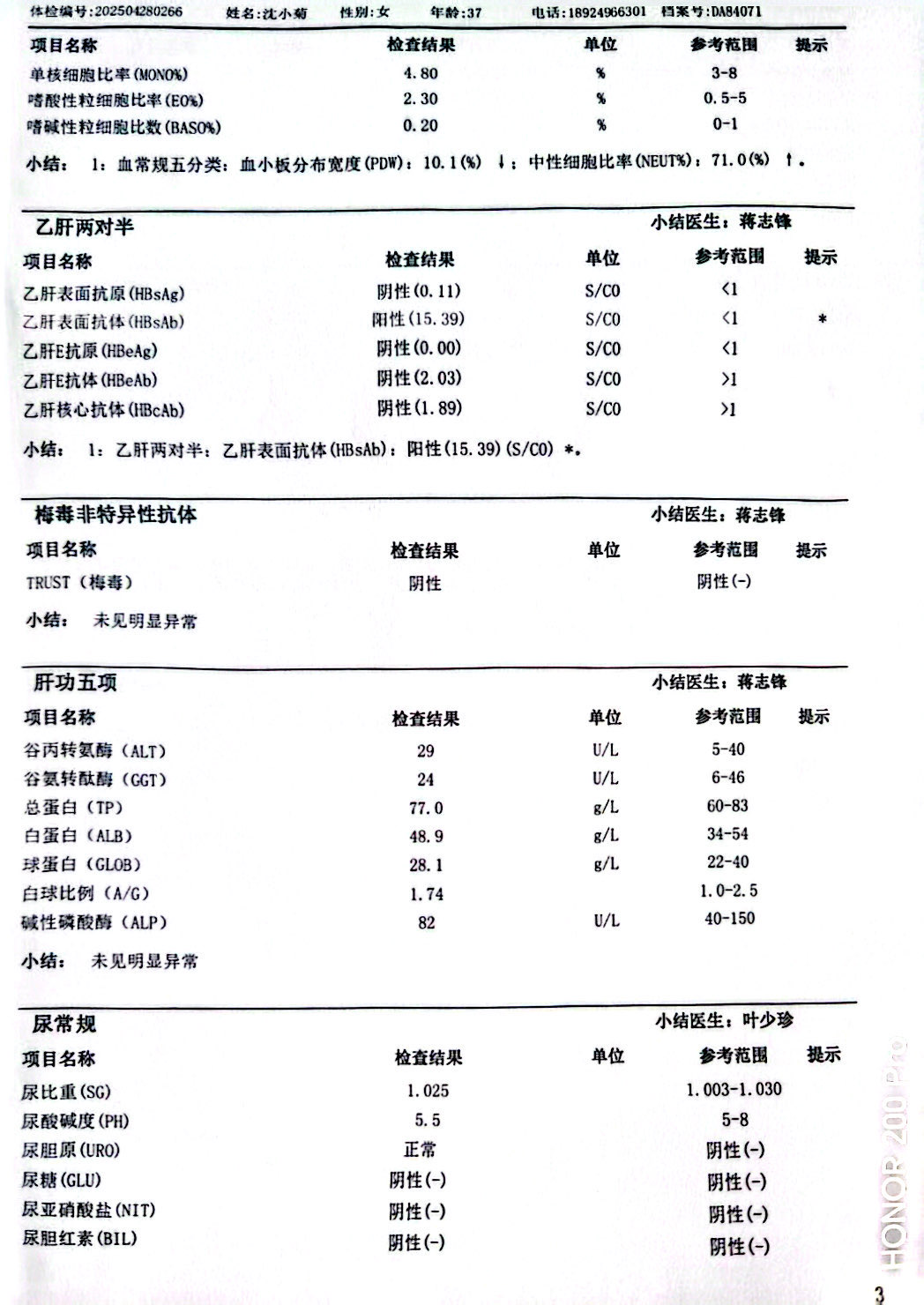 獲得術前三項